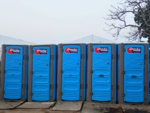 Portable restroom in India
