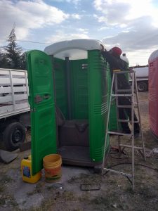 check your portable toilet during low season